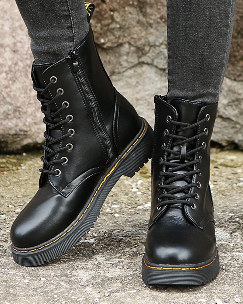 Mid-calf Winter Boots with Zipper for Women