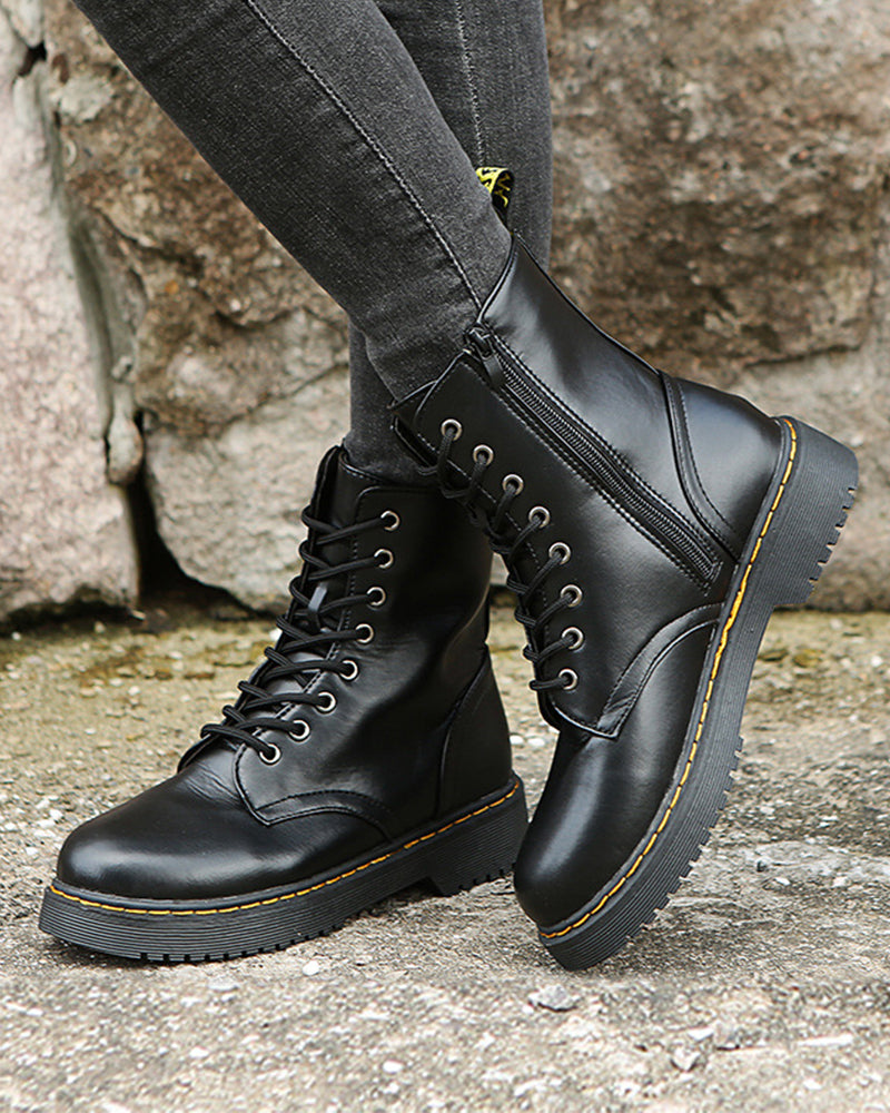 Mid-calf Winter Boots with Zipper for Women