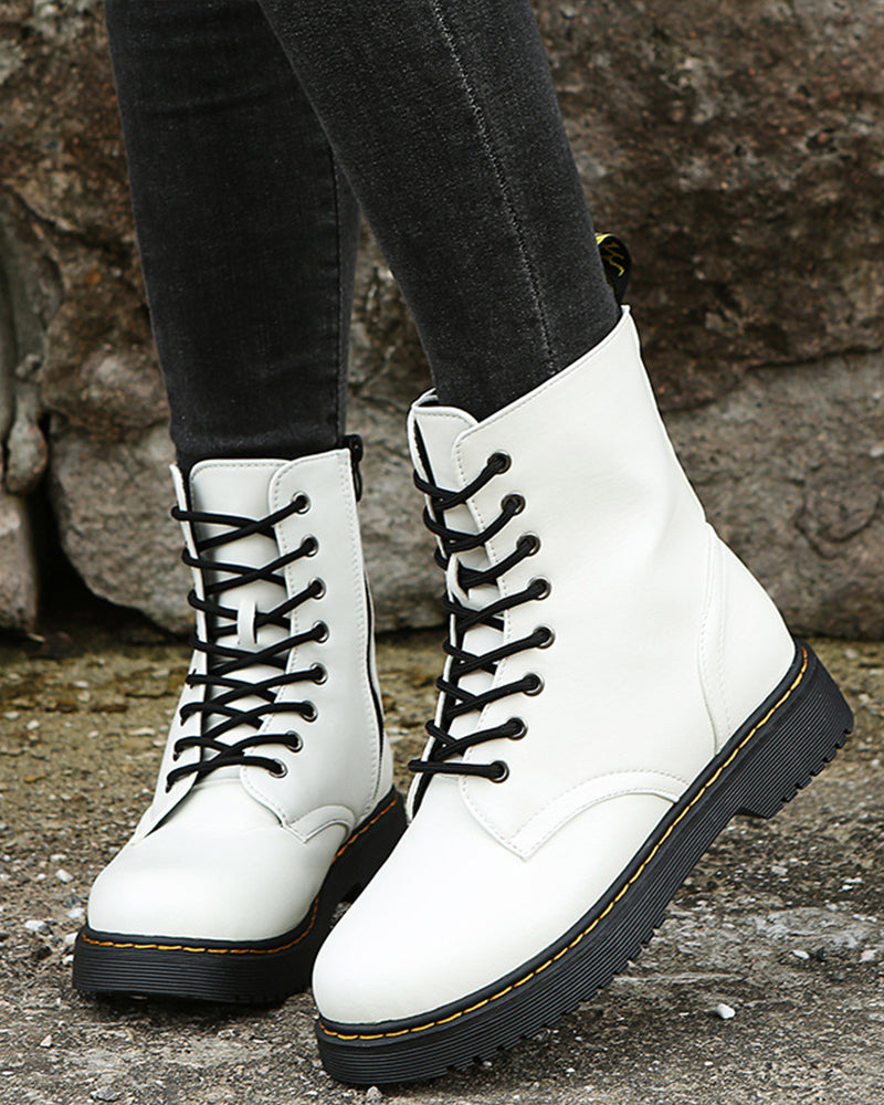 Mid-calf Winter Boots with Zipper for Women