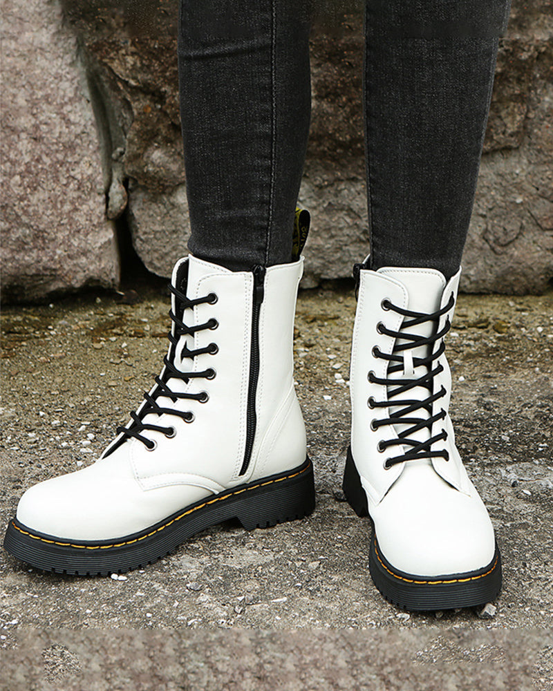 Mid-calf Winter Boots with Zipper for Women