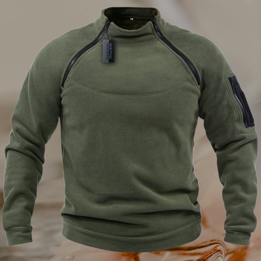 Casual Fleece Sweater with Zipper for Men