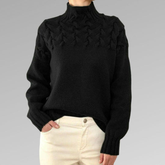 Lightweight Turtleneck Knit Pullover for Women