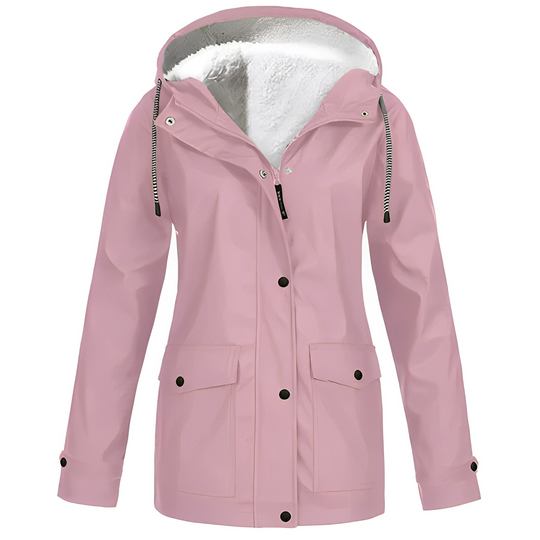 Lightweight Long Jacket with Hood for Women