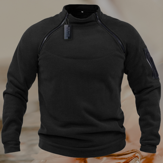 Casual Fleece Sweater with Zipper for Men