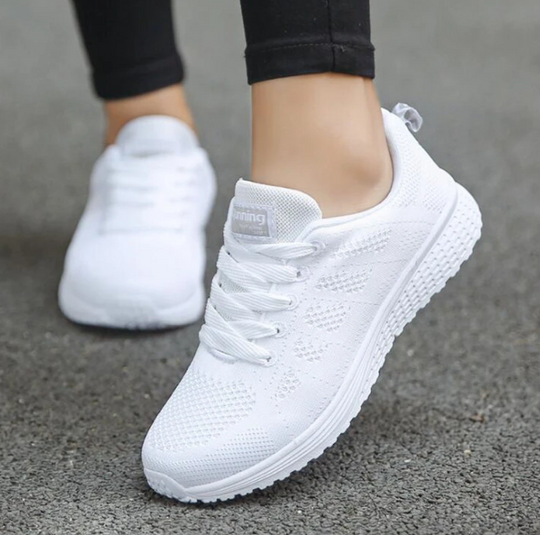 Breathable Mesh Lace Up Sneakers for Women