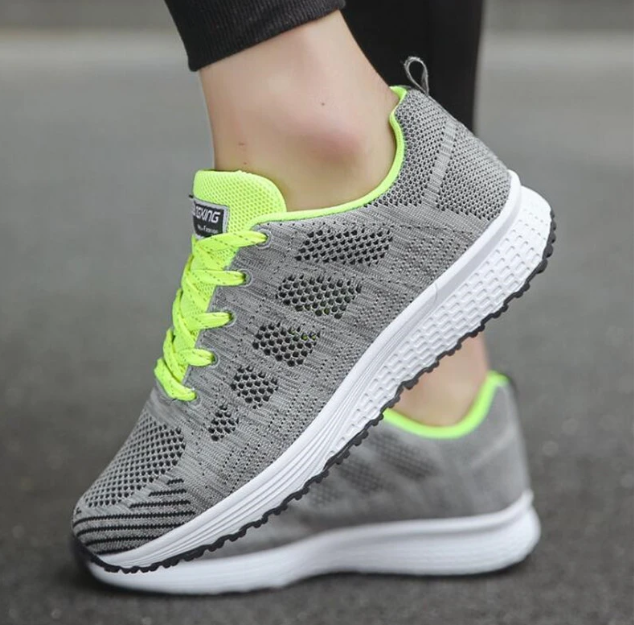 Breathable Mesh Lace Up Sneakers for Women