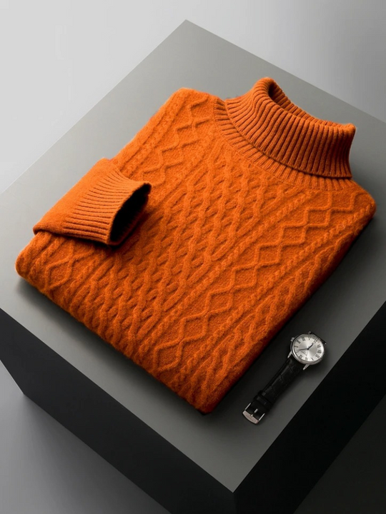 Thick Cable Knitting Pullover for Men