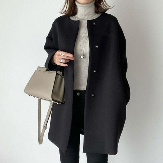 Chic Coat with Buttons for Women