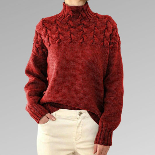 Lightweight Turtleneck Knit Pullover for Women