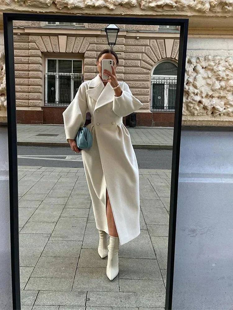 Retro Lantern Sleeve Winter Coat for Women