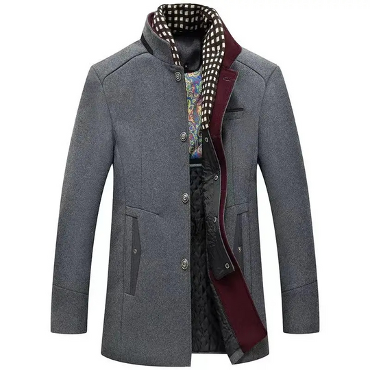 Warm Thick Winter Coat with Pockets for Men