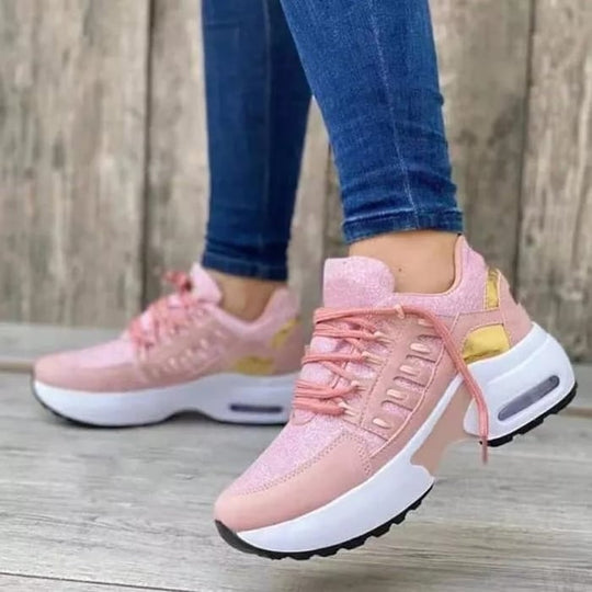 Breathable Lace Up Sneakers for Women