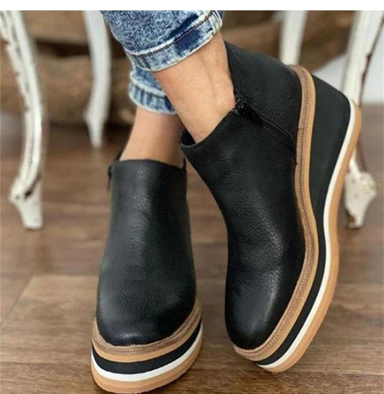 Non Slip Shoes with Heels and Zipper for Women