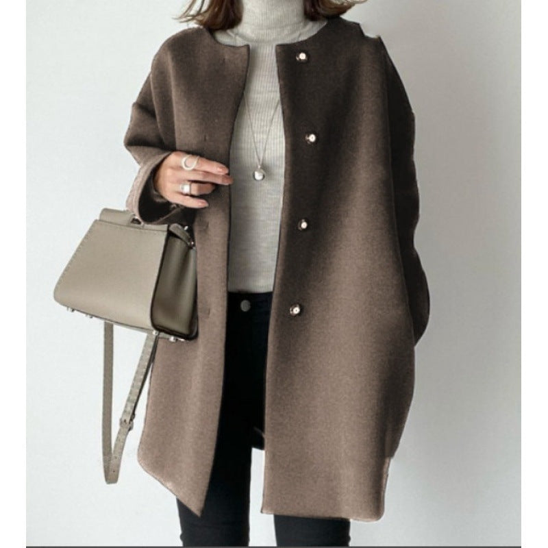 Chic Coat with Buttons for Women