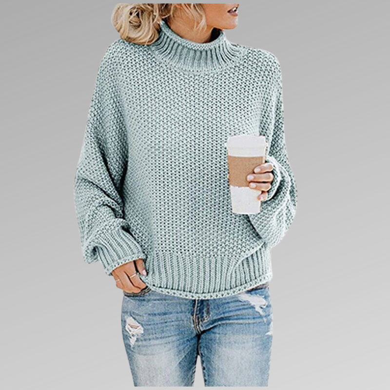 Cozy Turtleneck Knit Pullover for Women