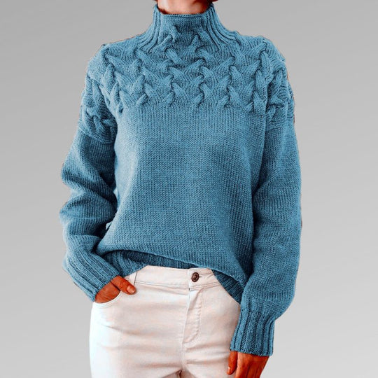 Lightweight Turtleneck Knit Pullover for Women