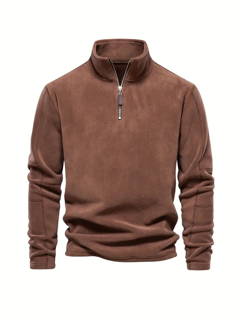 Casual Jumper with Half Zip for Men