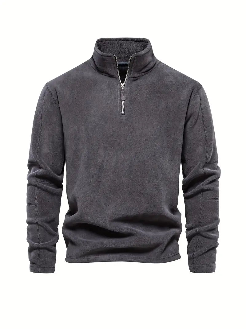 Casual Jumper with Half Zip for Men