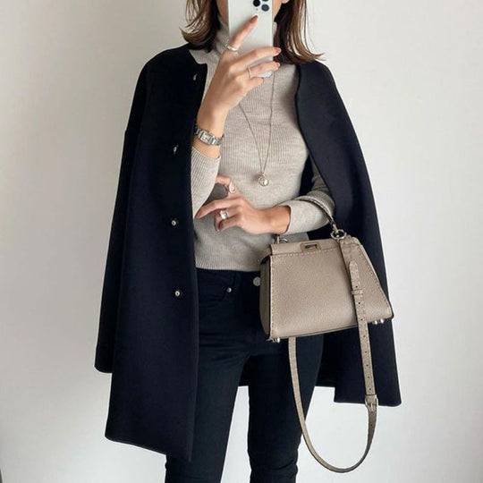 Chic Coat with Buttons for Women