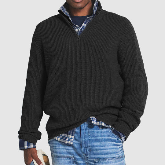 Half-zip Knit Sweater for Men