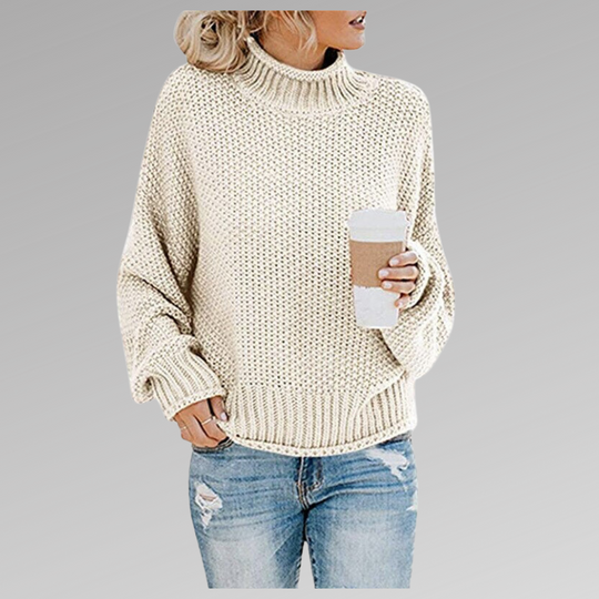 Cozy Turtleneck Knit Pullover for Women