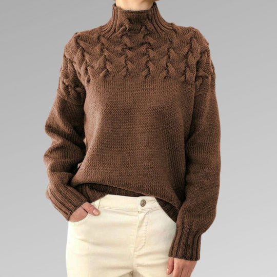 Lightweight Turtleneck Knit Pullover for Women