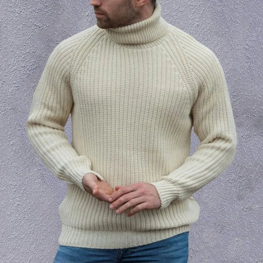 Warm Turtleneck Knitted Pullover for Men