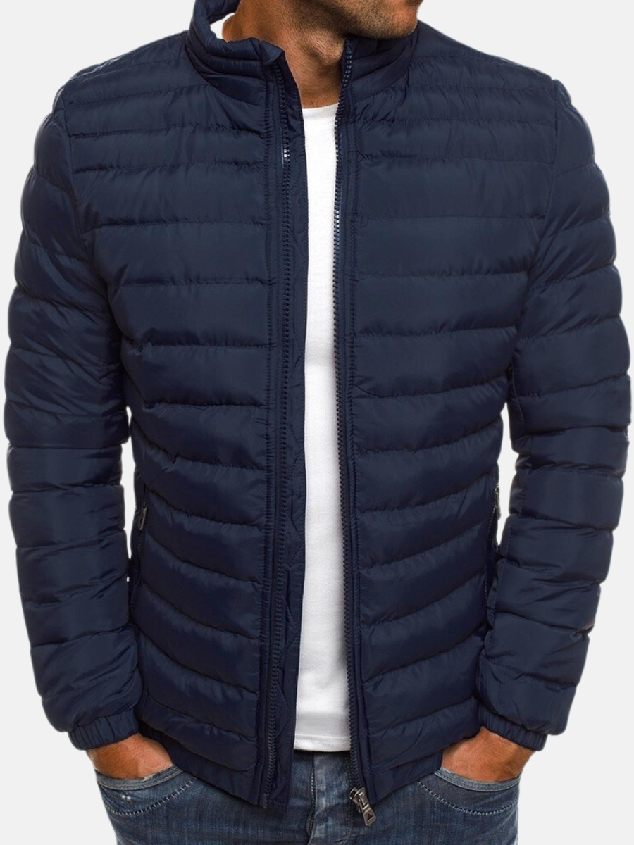 Classic Zip-up Puffer Jacket for Men