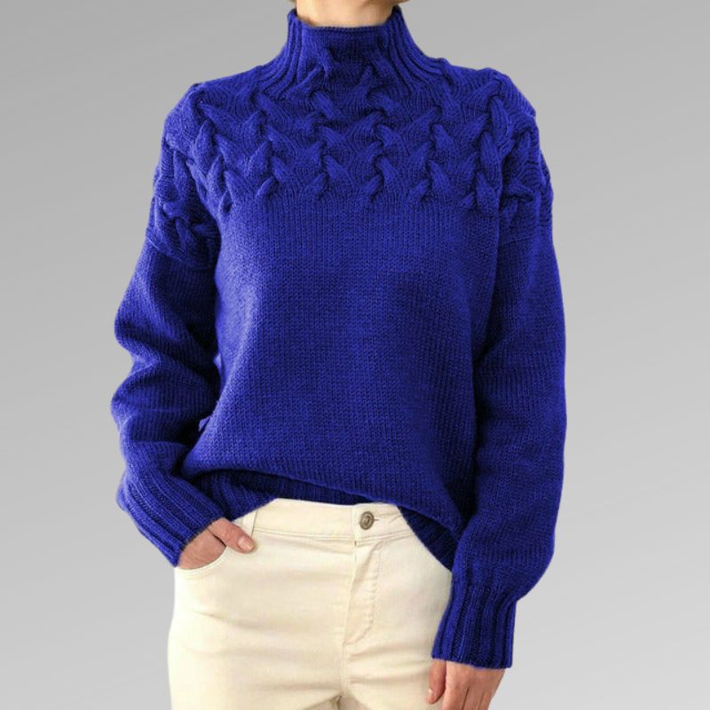 Lightweight Turtleneck Knit Pullover for Women