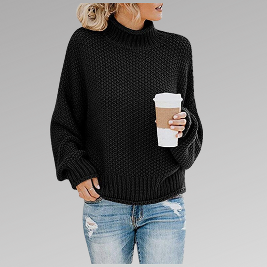 Cozy Turtleneck Knit Pullover for Women