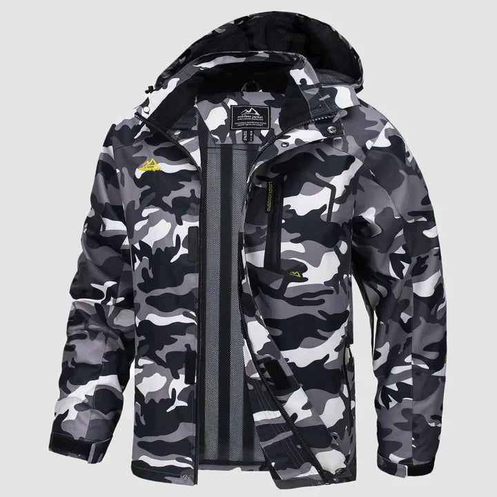 Detachable Hood Rain Jacket for Men