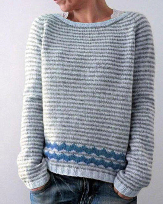 Knit Printed Sweater for Women