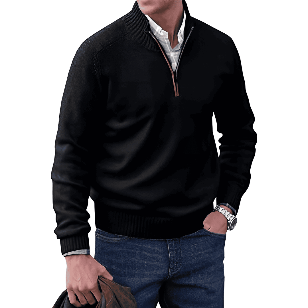 Elegant Half Zip Jumper for Men