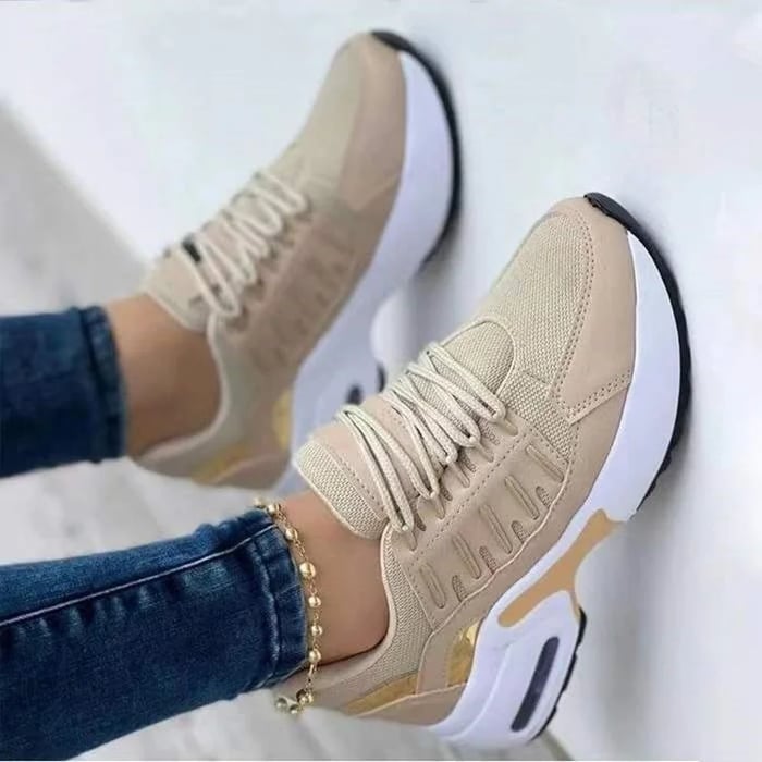 Breathable Lace Up Sneakers for Women