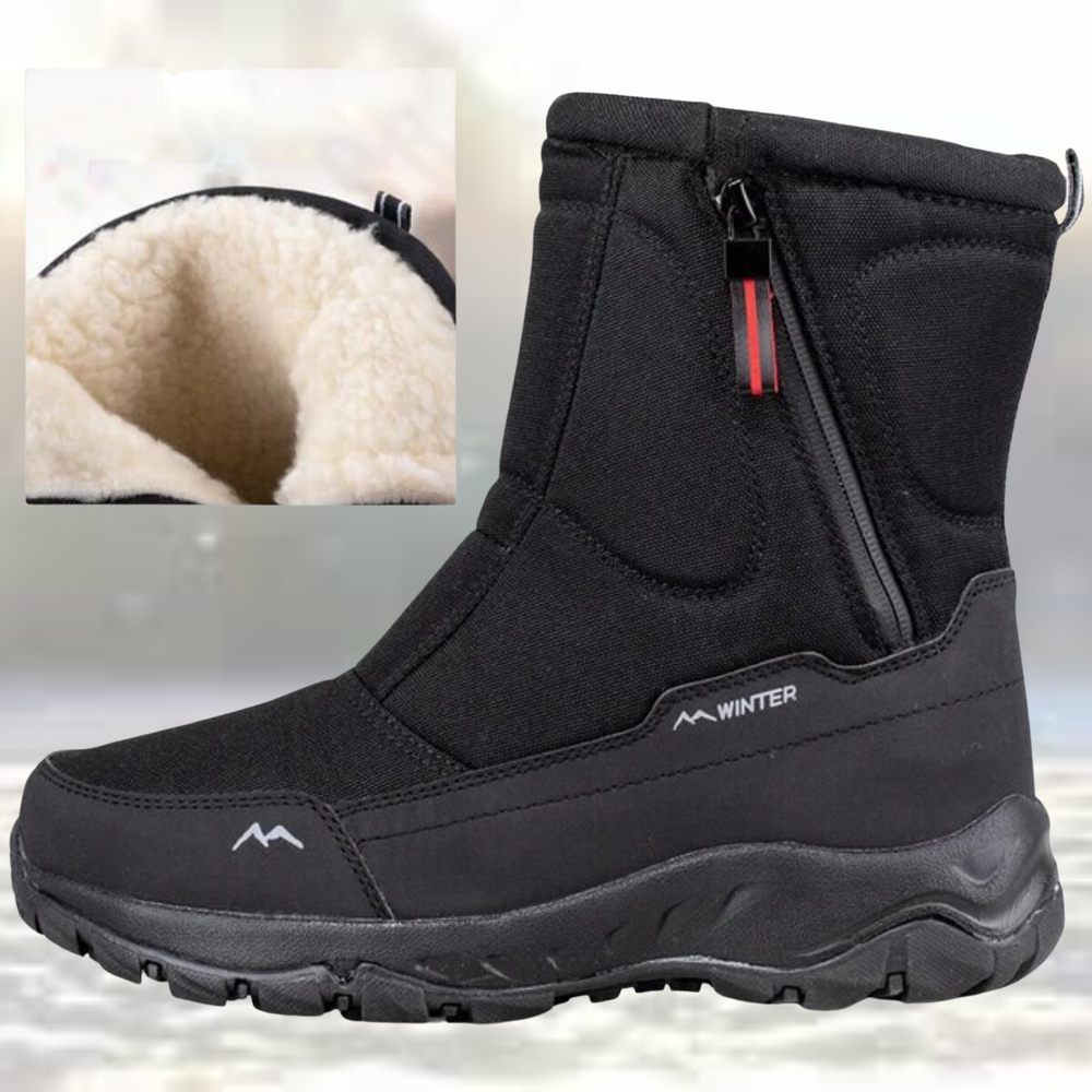 Mid-Calf Plush Winter Boots For Men