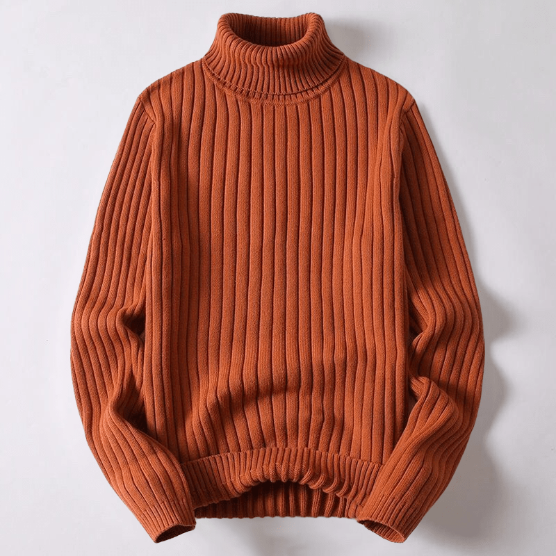 Casual Turtleneck Knit Sweater for Men