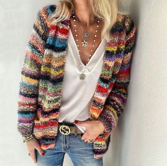 Y2K Multicolor Cardigan for Women