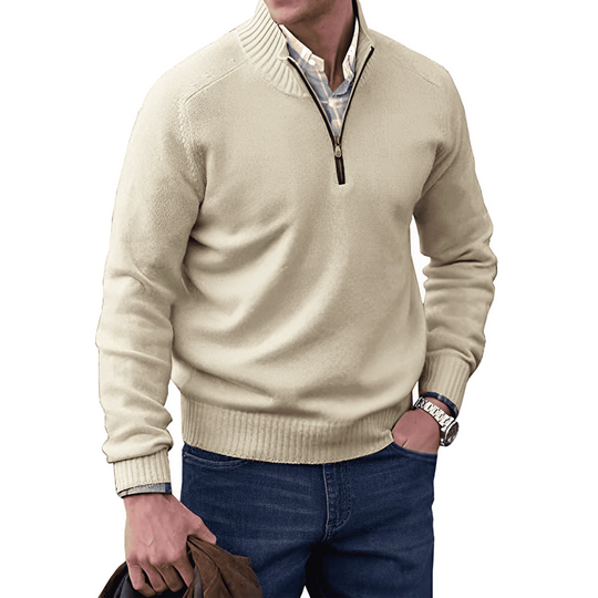 Elegant Half Zip Jumper for Men