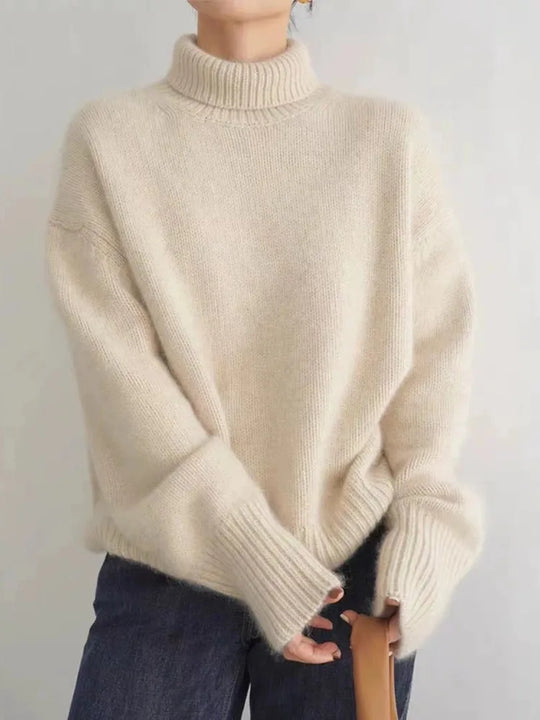 Soft Turtleneck Knit Pullover for Women