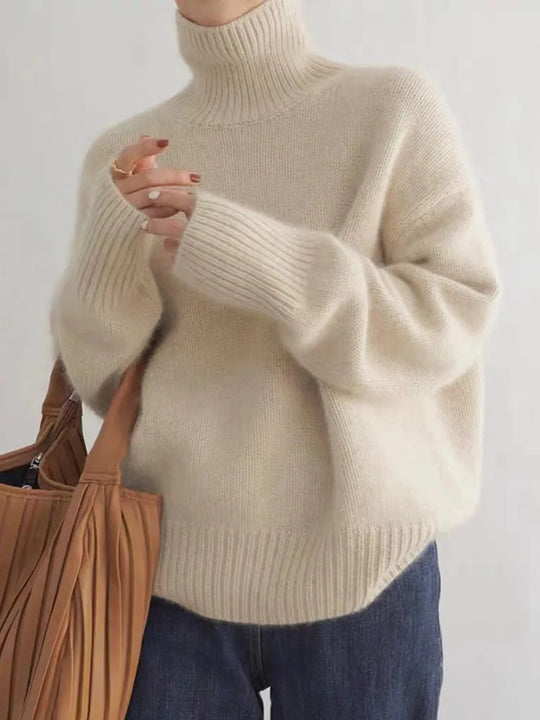 Soft Turtleneck Knit Pullover for Women