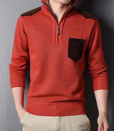 Luxurious Half-zip Winter Pullover for Men