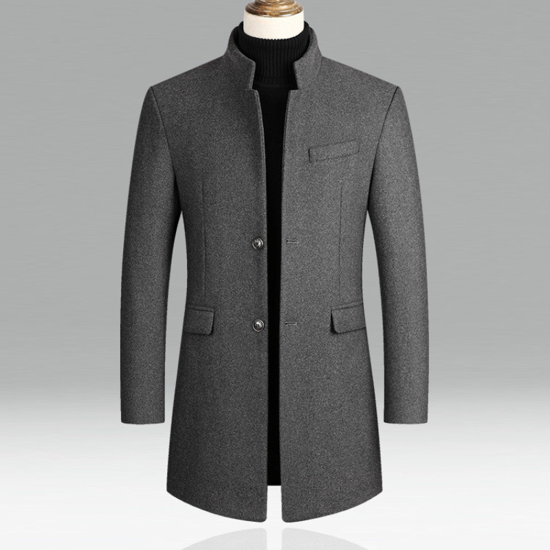 Warm Thick Winter Coat with Buttons for Men