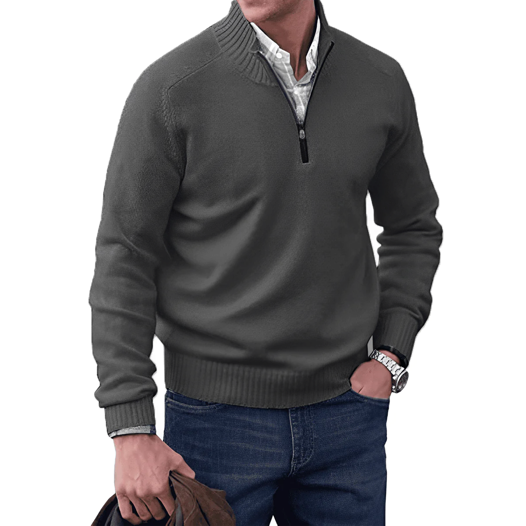 Elegant Half Zip Jumper for Men