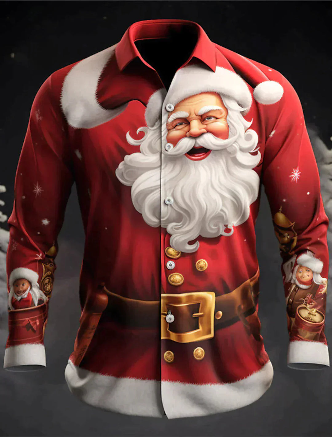 Classic Christmas Long Sleeve Shirt for Men