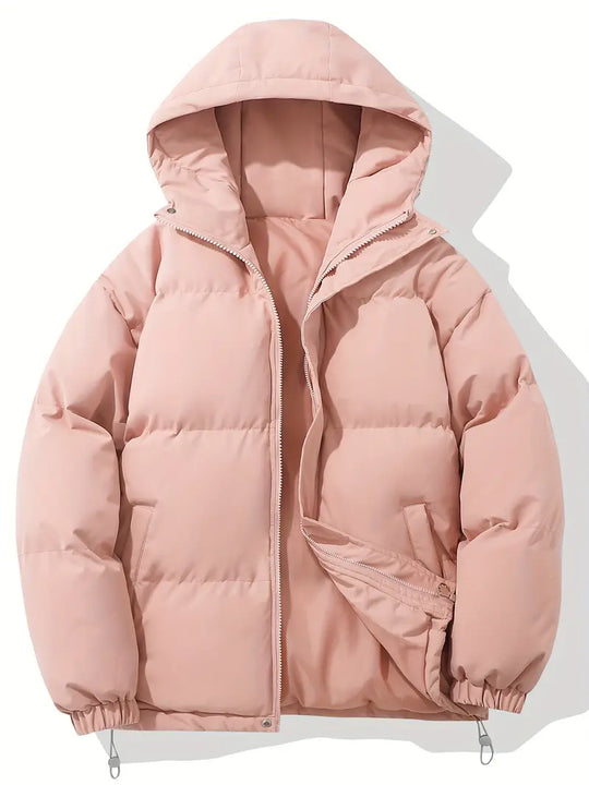 Winter Puffer Jacket with Hood for Women