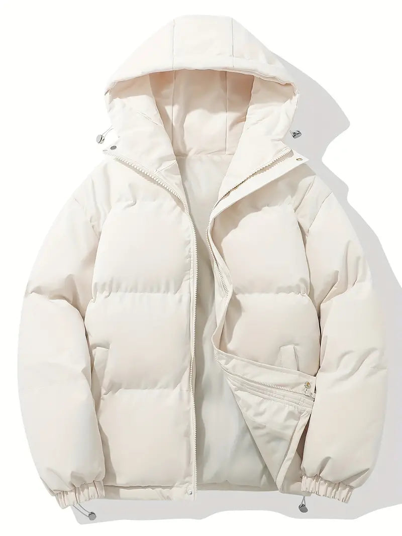 Winter Puffer Jacket with Hood for Women