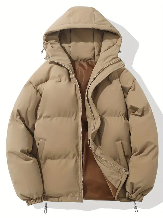 Winter Puffer Jacket with Hood for Women