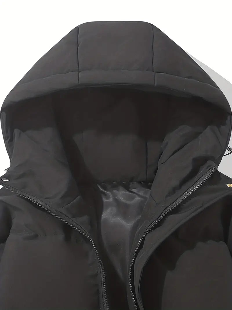 Winter Puffer Jacket with Hood for Women