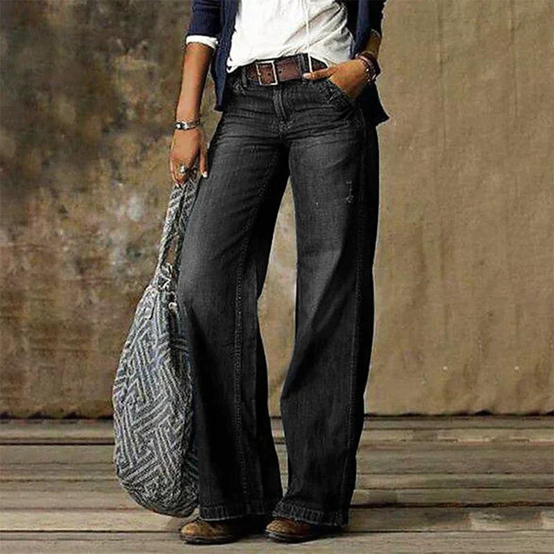 Casual Loose Plain Jeans for Women