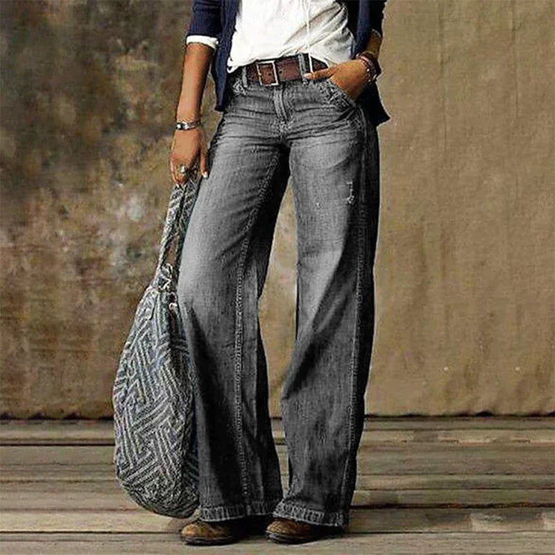 Casual Loose Plain Jeans for Women